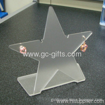 Clear Star Shaped Acrylic Earring Holder 